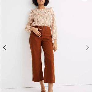 Madewell Curvy Slim Emmett Wide Leg Crop Pants